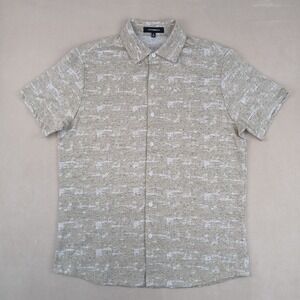 West Zero One Medium Mens Shirt Hawaiian Camp Stretch Performance 21x27